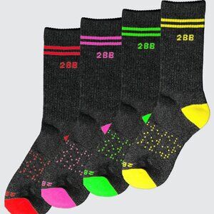 New ($45) 4 pairs - TWO BLIND BROTHERS 2BB Calf Socks – One Size